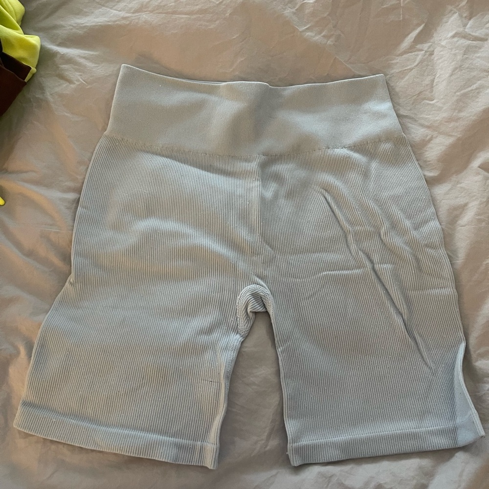 Gilly Hicks Gray Bike Shorts High Waist Performance